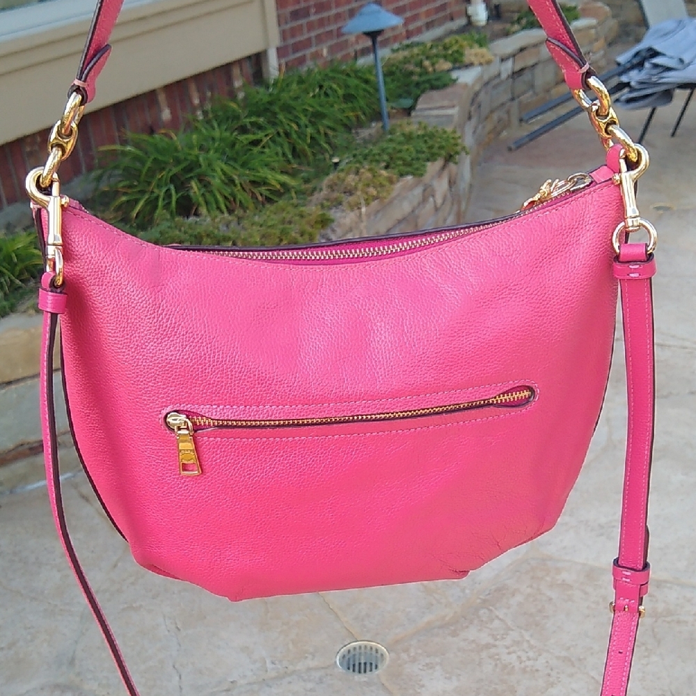 Coach Pink Skylar Hobo Bag With Unbranded Fashion Zipper Pull - Picture 7 of 16